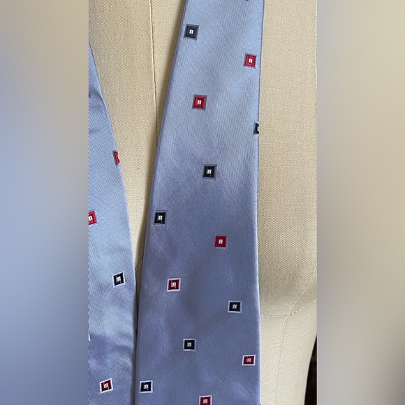 Andrew Ties, vintage made in Italy, blue silk tie NWT - Picture 2 of 5